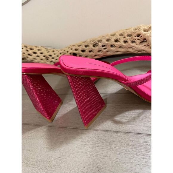 New Billini Pink Glitter Heels Size 7 - Picture 8 of 12